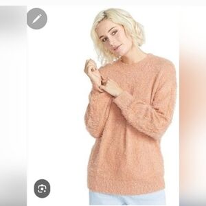 Cozy Volcom  Peach Sweater Sz XL